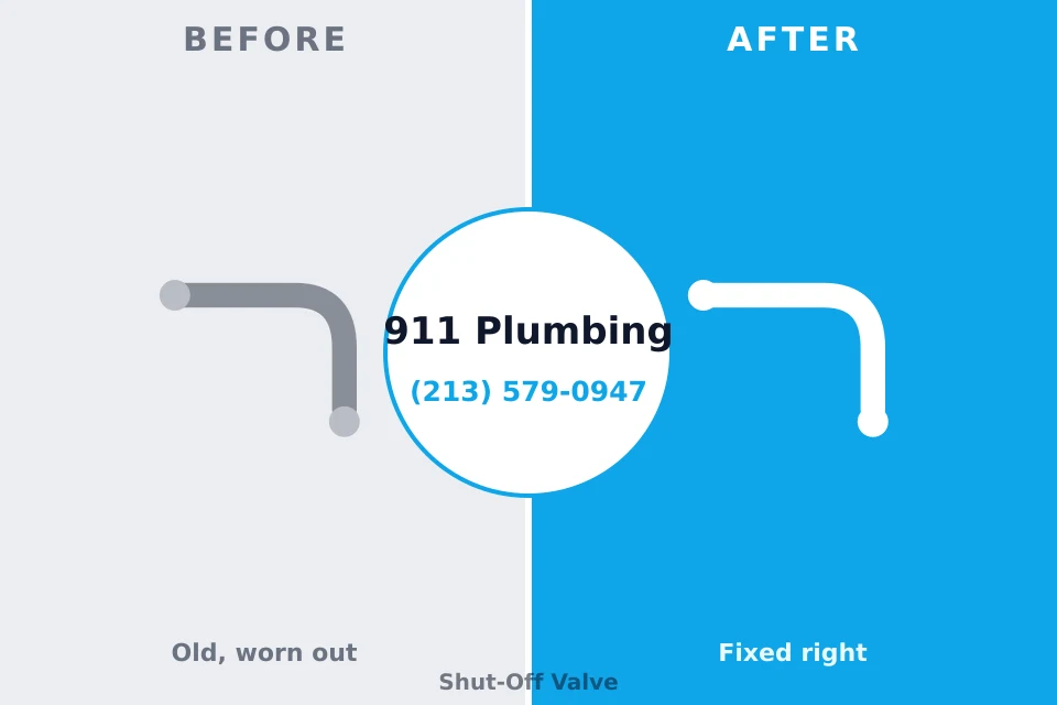 Before and after: plumbing repair Kohler, WI